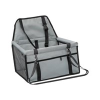 Magideal - Asiento De Coche Para Perros, Transportador De Coche De Viaje Para Perros, Asiento De Seguridad Para Perros Y Gatos, Suministros Para Mascotas Gris