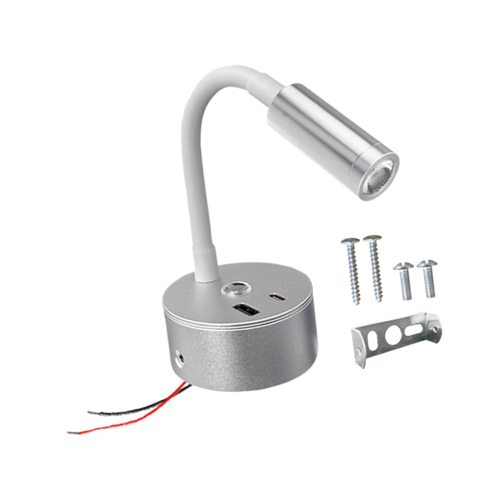 Ioensy - Lámpara De Lectura Para Rv Con Interruptor Táctil, Luz Interior Para Camión, Barco, Autocaravana, Color Plateado B