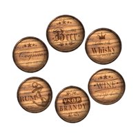 Magideal - 6 Posavasos De Madera Para Bebidas, Juego De Posavasos De Madera, Accesorios De Cocina Para El Hogar, Protección De Mesa, Modernos Para Decoración De