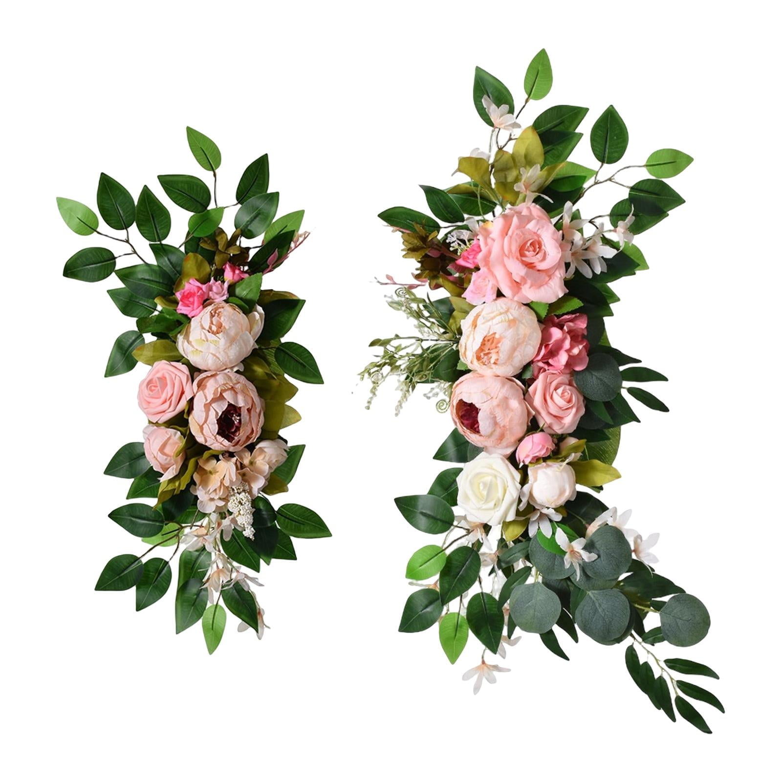 Bothyi - 2x Decoración De Arco De Flores Artificiales Colgantes Decorativas Para Fondo De Boda Rosa