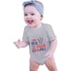 thumbnail image 5 of Mono de manga corta con estampado de letras del 4 de julio para niños pequeños, ropa para niños de 18 meses (gris A, 12-18 meses), 5 of 7