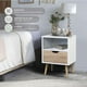 thumbnail image 4 of Velador Top Living Tromso Con Cajón Blanco y Madera, 4 of 10