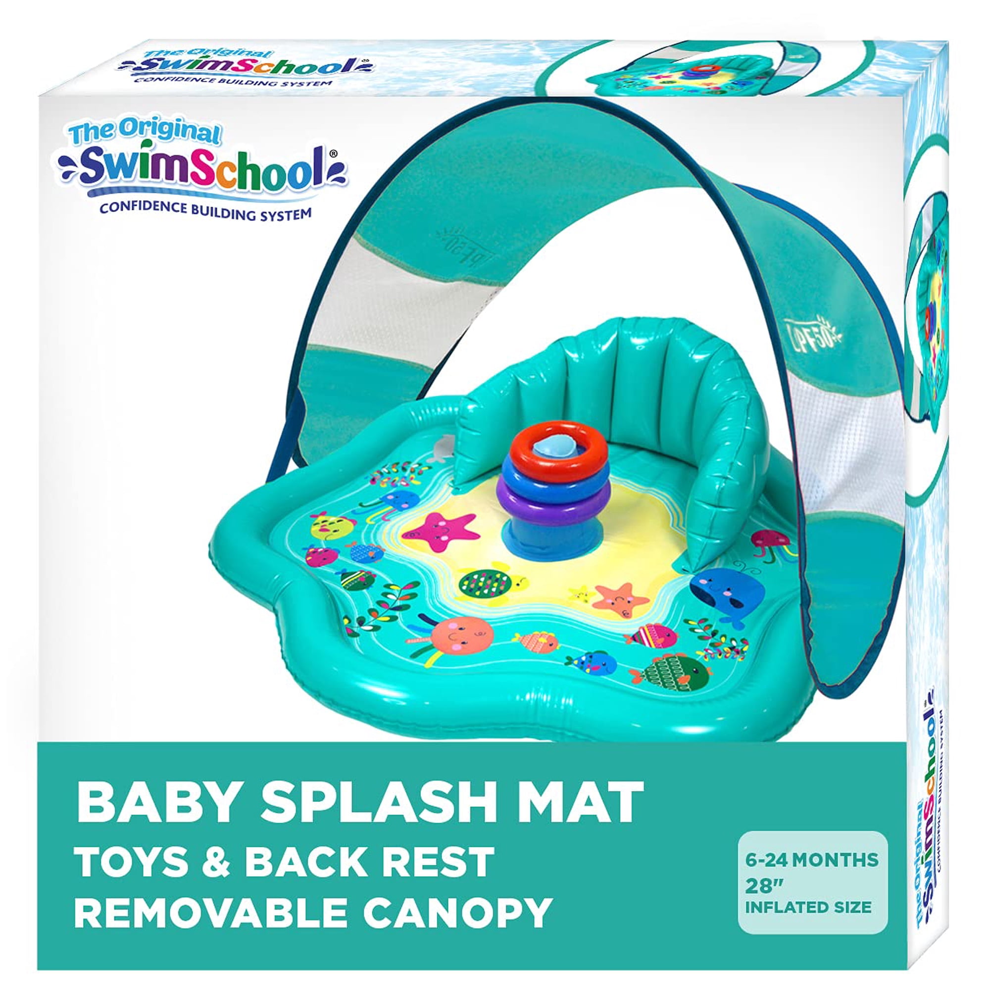 Piscina Inflable Swimschool Baby Splash Con Toldo