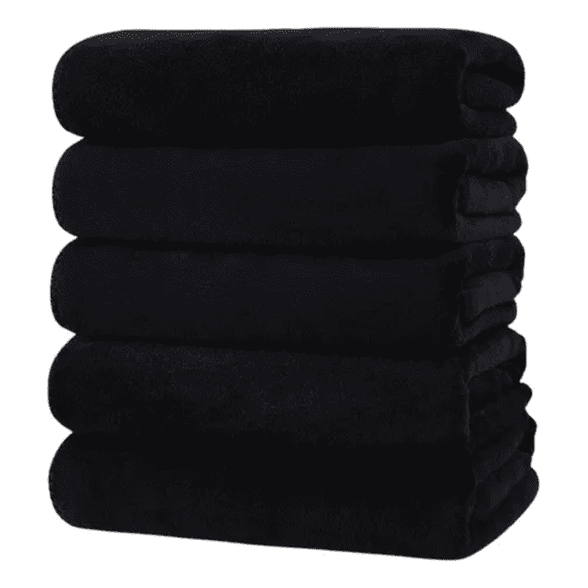 Genérico - Pack 6 Toallas Negras Peluquería Hotel Barbería Spa Gym 50x100 Cm