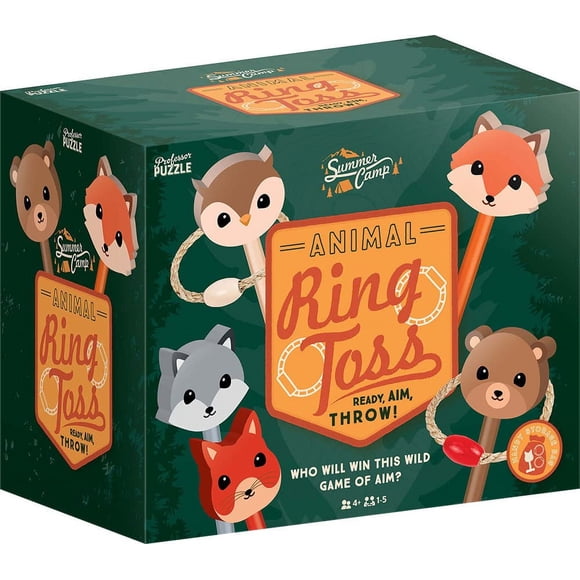 Ring Toss Game Professor PUZZLE Animal: ¿Quién ganará?