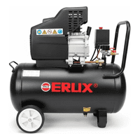 Erux - Compresor De Aire 50 Litros 3Hp 220V Negro 50Hz Monofásica