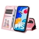 thumbnail image 4 of Funda tipo cartera FOXDOCK para Xiaomi Redmi Note 11 4G , diseño girasol en relieve, cuero PU, cierre magnético, soporte y tarjetero, 4 of 5