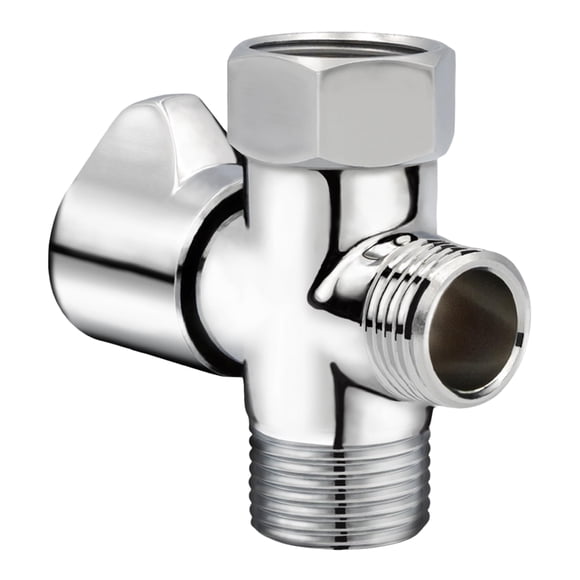 Válvula adaptadora en T cromada LUXE Bidet 7/8" x 7/8" x 1/2"
