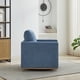 thumbnail image 3 of 30.7"W Square Upholstered Swivel Accent Chair and Comfy Accent Single Sofa Chair, 360 Degree Club Chair, Lounge Armchair for Living Room Bedroom Apartment Nursery. Blue, 3 of 3