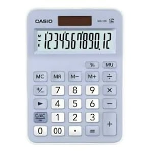 Casio - Calculadora Tipo Mini Escritorio Mx-12B Gris