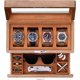 thumbnail image 1 of Caja de Relojes ROTHWELL de 4 Compartimentos con Cajón Valet de Nogal, 1 of 3