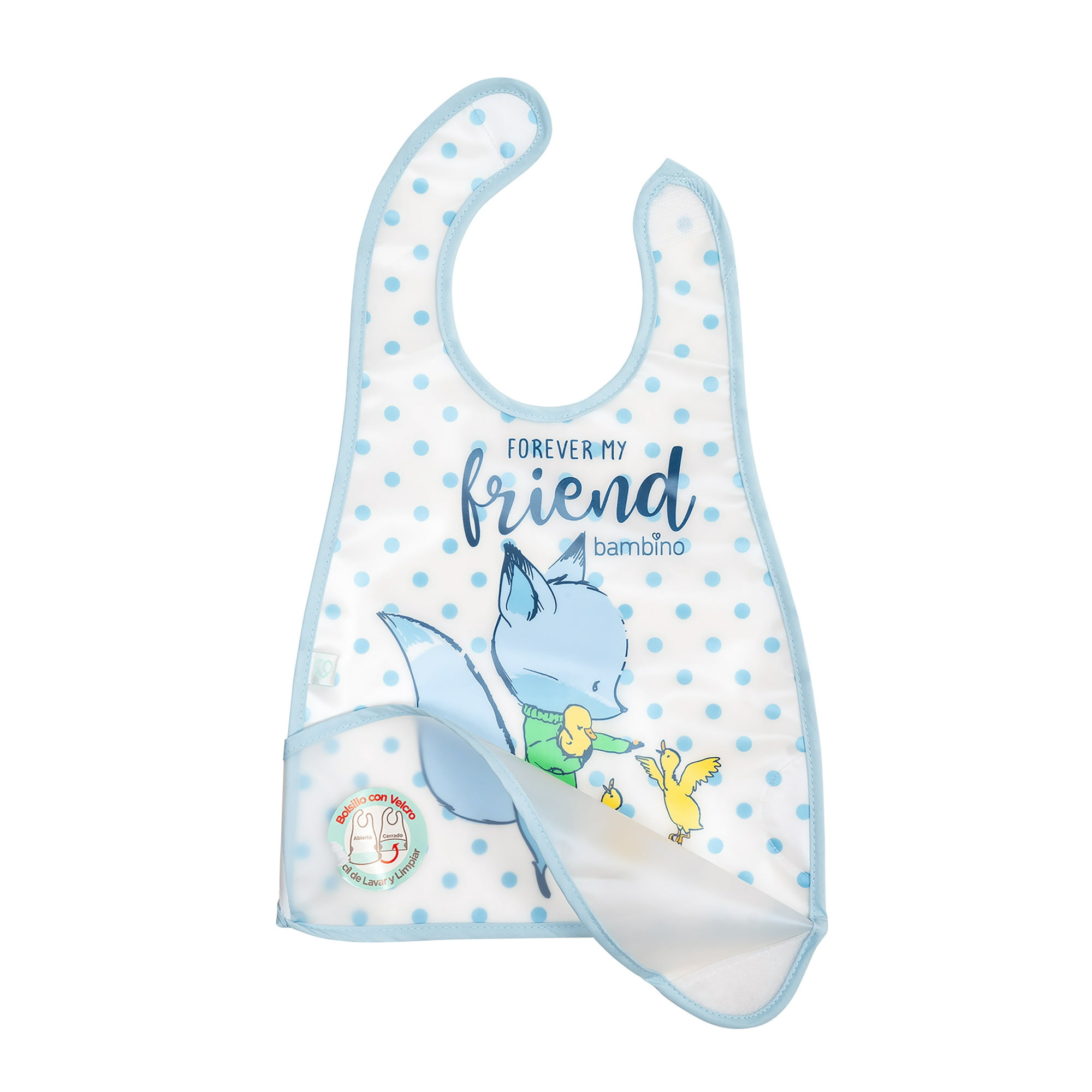 Babero De Alimentacion Bambino Zorro Blanco