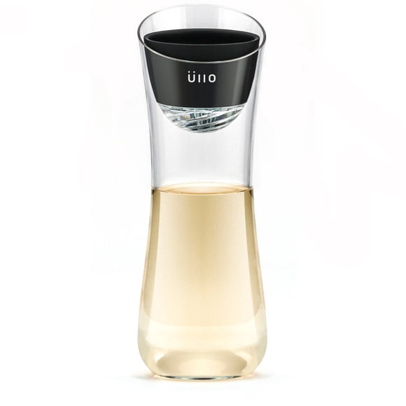 Purificador de vino Üllo con jarra soplada a mano y 6 filtros de sulfito