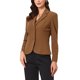 thumbnail image 1 of INSPIRE CHIC Blazer de Trabajo para Mujer con Cuello de Solapa, Chaqueta de Manga Larga, Traje Blazer, Camel Oscuro M, 1 of 6