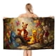 thumbnail image 1 of Winnie the Pooh Toalla de playa de secado rápido con diseño temático, regalo para mujeres y niñas, ideal para cumpleaños, fans, amantes de la música, uso en la playa o al aire libre, 78 × 160 cm, 1 of 6
