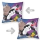 thumbnail image 2 of Silvestre y Piolín Fundas de almohada de terciopelo con tema, regalos de funda de almohada, decoración para el hogar, cojín de lanzar, regalo de cumpleaños para fans y parejas. 45cm x 45cm., 2 of 6