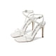 thumbnail image 1 of Zapatos Calvin Klein Tegin - Sandalia con tacón para mujer, color blanco, talla 11, 1 of 5