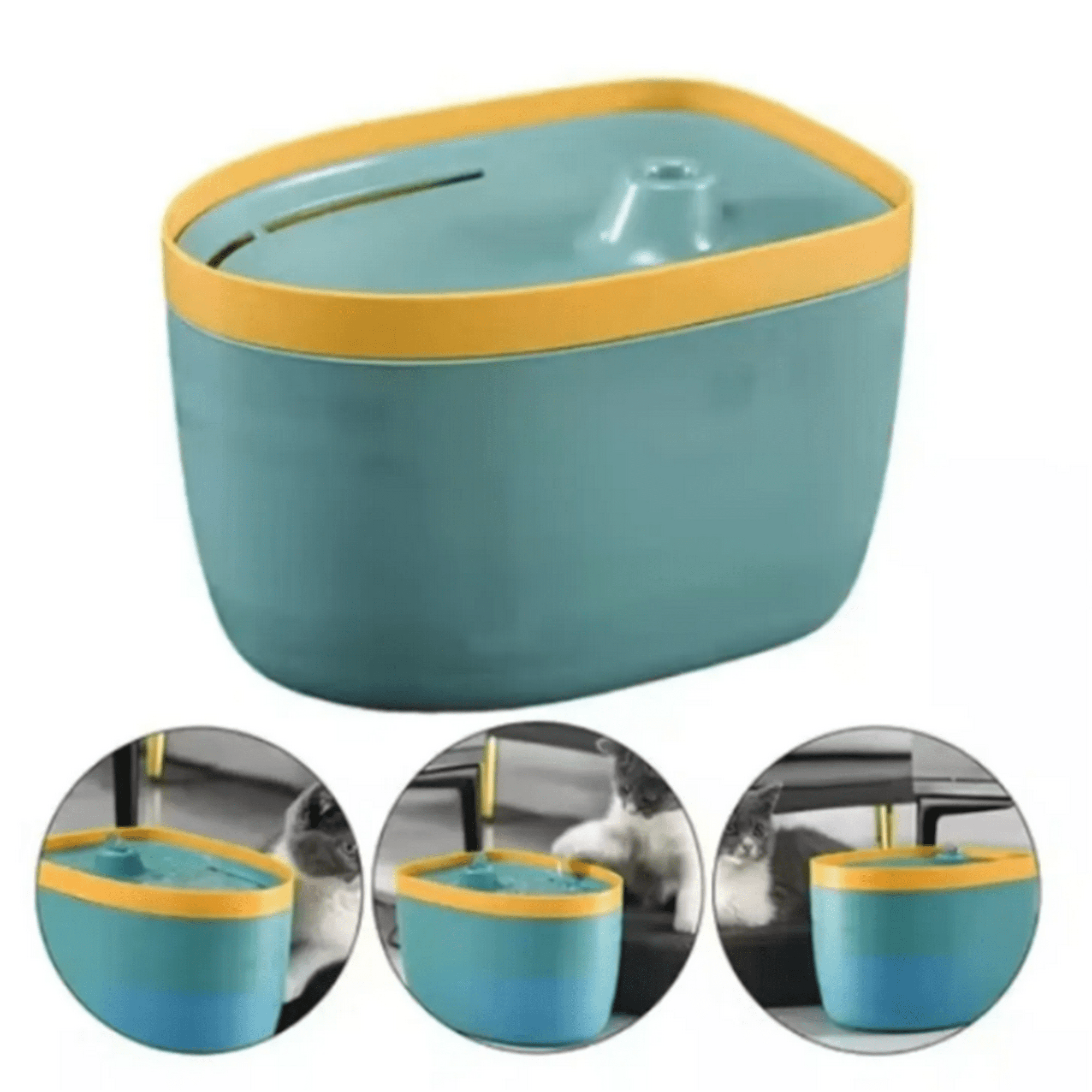 Genérico - Bebedero Perros Y Gatos Fuente Agua Mascota 2,5 Lt Azul