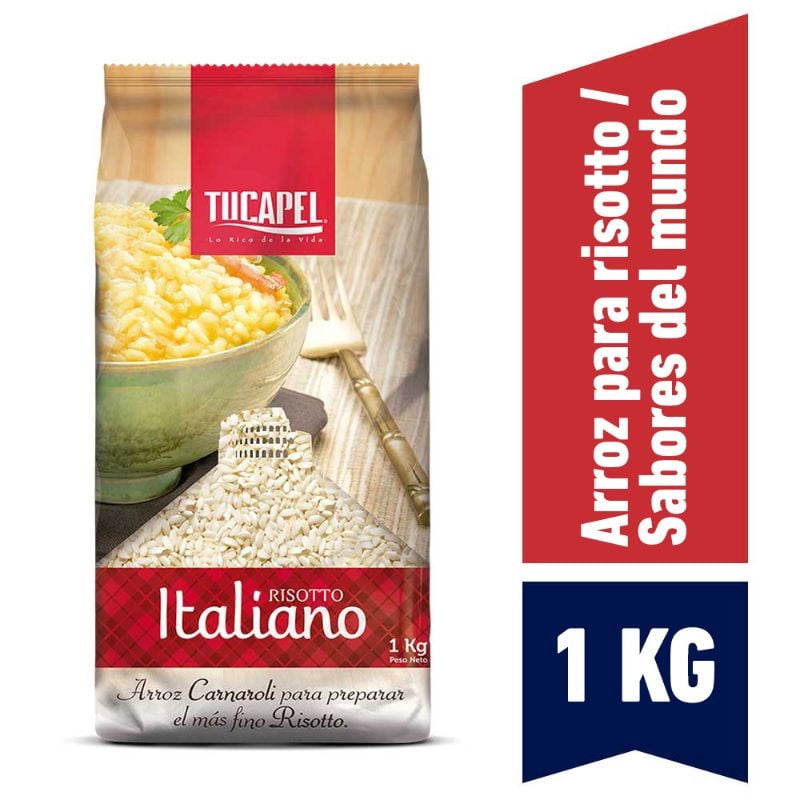 Arroz Grado 1 Grano Corto Risotto Italiano Bolsa 1 kg Tucapel