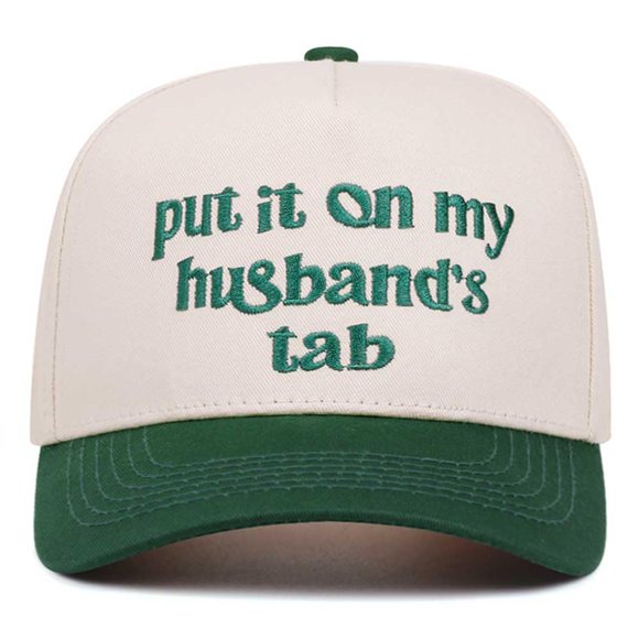 Gorra de camionero KDAND divertida Put It On My Husband's Tab Green