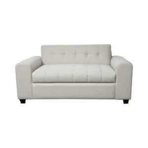 Diseños Valestrini - Sofa Dos Cuerpos Brazo Redondo Lino Crudo