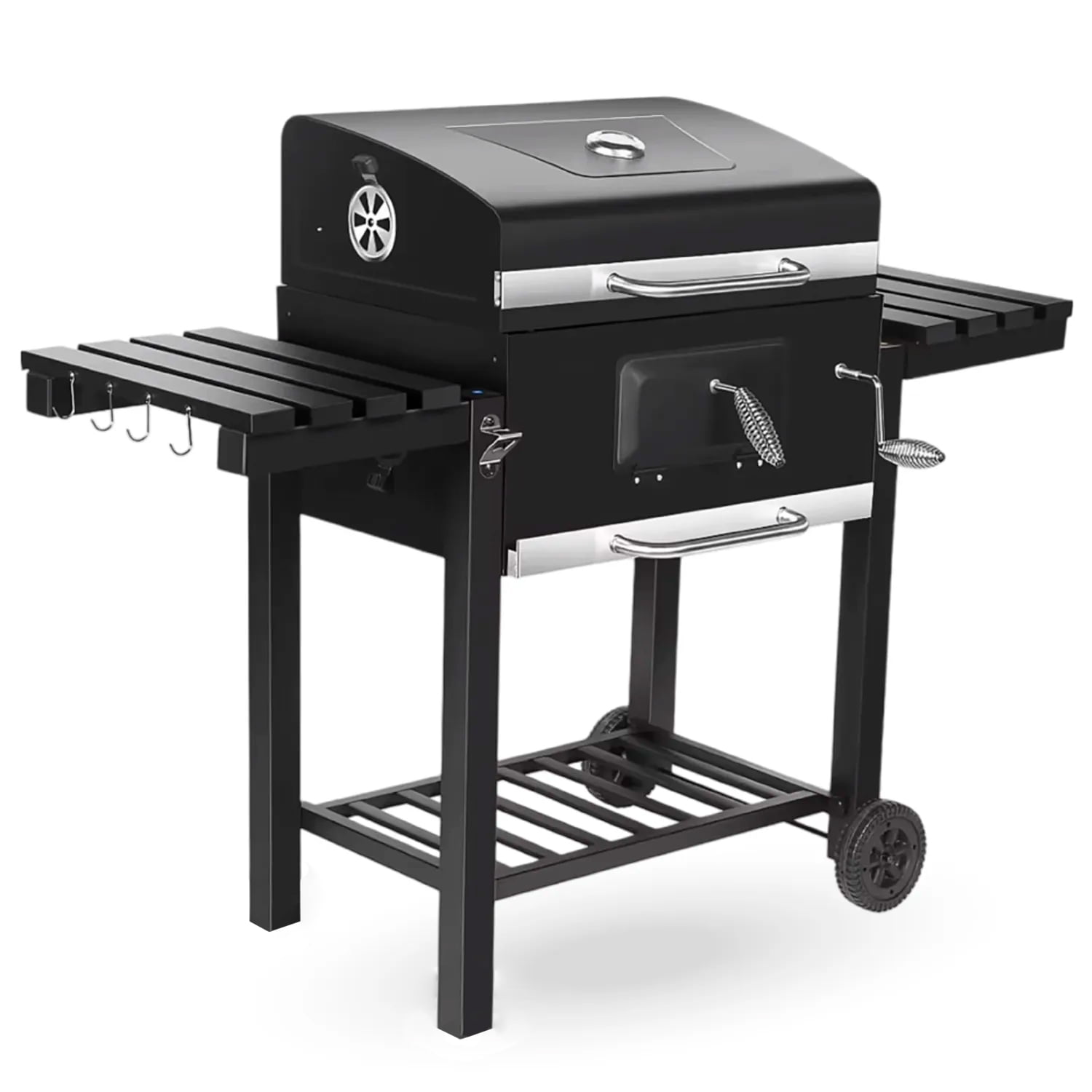 Novahus - Parrilla A Carbón 108x137x57 Cm Premium Bandeja Lateral