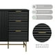 thumbnail image 4 of Buffet Brooklyn Relan Diseño Acanalado Con Cajones y Puertas Negro y Dorado, 4 of 10