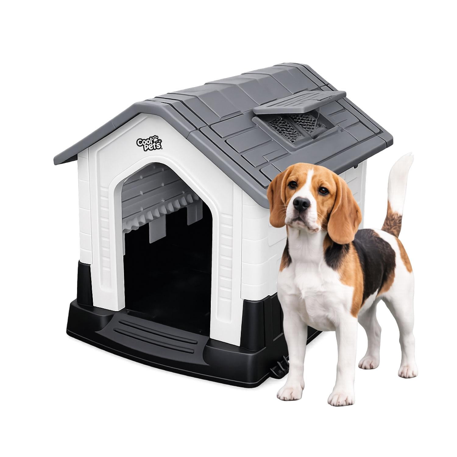 Casa Para Perro Pequeña Gris Cool Pets 73x60x66cm