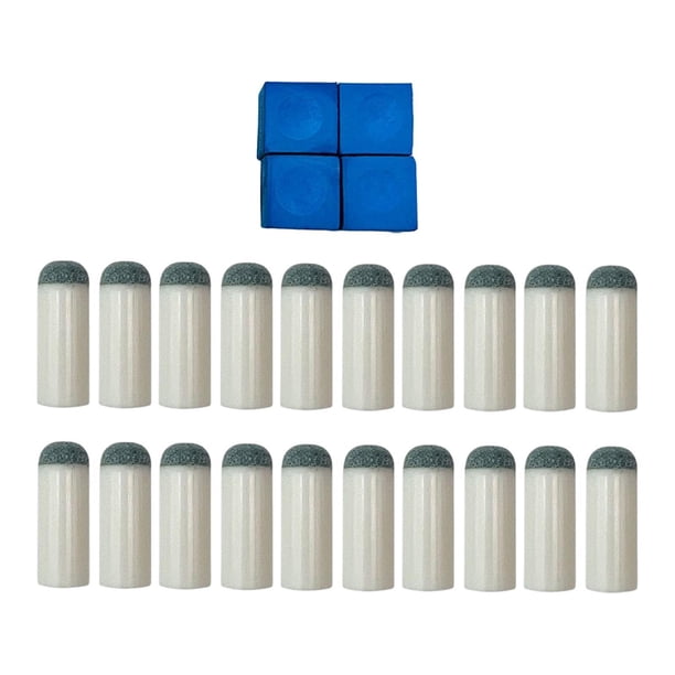 20x puntas para tacos de billar antideslizantes, suministros de puntas para tacos de billar, ligeras, fáciles de instalar, puntas para tacos de billar 9mm