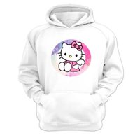 Genérico - Polerón Canguro Gatita Kitty Blanco Talla Xs Unisex
