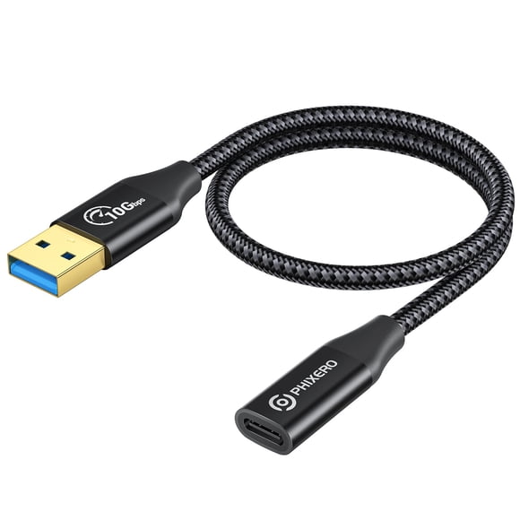 Adaptador USB C hembra a USB macho 3.1 Gen 2, 10 Gbps, 1 pie