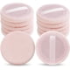 thumbnail image 1 of 12 borlas de maquillaje de algodón rosa, borlas redondas para polvos, borlas de terciopelo para polvos sueltos, lavables, 1 of 6