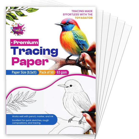 Papel de Calco THE TOYAGATOR 21x29 cm 63 g/m² 50 Hojas