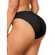 thumbnail image 3 of INSPIRE CHIC Bragas de bikini de mujer de cintura media acanaladas sin costuras de corte alto ropa interior grande negra, 3 of 5