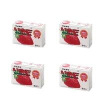Kenko Foods - Pack 4 Chicles Mármol Fresa Marukawa 38 Gr 6 Unid. Rojo