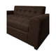thumbnail image 2 of Sofa Dos Cuerpos Brazo Redondo Lino Chocolate, 2 of 3