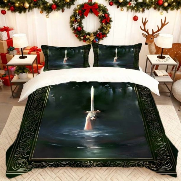 Holy Sword Out of Water Printed Quilt Cover Set Theme Bedding Quilt Cover Pillowcase Set Soft Comfortable Suitable for Home And Bed
