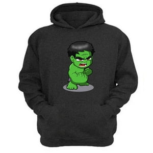 Genérico - Polerón Canguro Hombre Increíble Gris Oscuro Talla Xs Unisex