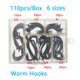 thumbnail image 2 of Afmivs Set de 110 Anzuelos para Pesca de Lobina de Acero al Carbono Alto, 2 of 7
