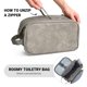 thumbnail image 5 of Neceser Elviros grande 30,5 × 17,5 × 16,5 cm gris de cuero PU para hombre, 5 of 9