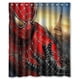 thumbnail image 1 of Cortina de ducha de superhéroe Spider-Man de estilo de dibujos animados con ganchos, tamaño 60 x 72 pulgadas, 1 of 3