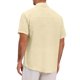 thumbnail image 3 of INSPIRE CHIC Camisa de Verano para Hombre con Bolsillos Dobles en el Pecho, Manga Corta, Camisas de Lino Transpirables M Beige, 3 of 6