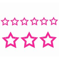 Genérico - Guirnalda Estrella 3M Doble Fucsia Fluor X1 Uni