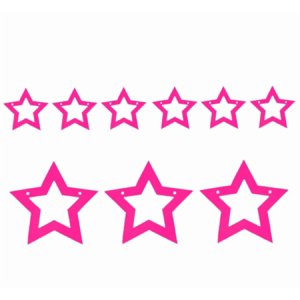 Genérico - Guirnalda Estrella 3M Doble Fucsia Fluor X1 Uni