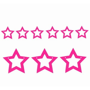 Genérico - Guirnalda Estrella 3M Doble Fucsia Fluor X1 Uni