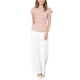 thumbnail image 2 of INSPIRE CHIC Blusa Vintage de Mujer con Botones, Manga Corta, Cuello Barco, Top Peplum de Oficina con Cinturón, L Rosa, 2 of 5