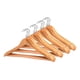 thumbnail image 1 of Pack 3 Perchas Colgadores Ganchos De Madera Ropa Perchero marron claro, 1 of 2