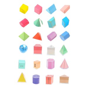 Bothyi - Juego De 24 Piezas De Formas Geométricas Para Matemáticas Tempranas, Manipulativas Y Geométricas Para Niños