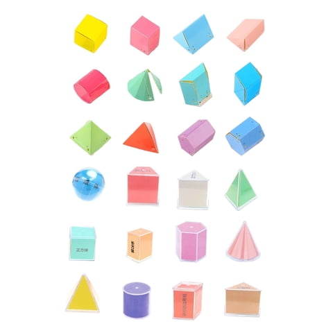 Bothyi - Juego De 24 Piezas De Formas Geométricas Para Matemáticas Tempranas, Manipulativas Y Geométricas Para Niños