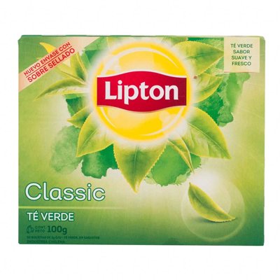 Té Verde 50 Bolsitas Caja 100 G Lipton